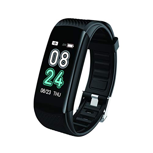 [アリアス] スマートウォッチ 防水 歩数計 心拍計 トレーニング 機能付き WW19041S-BK メンズ ブラック